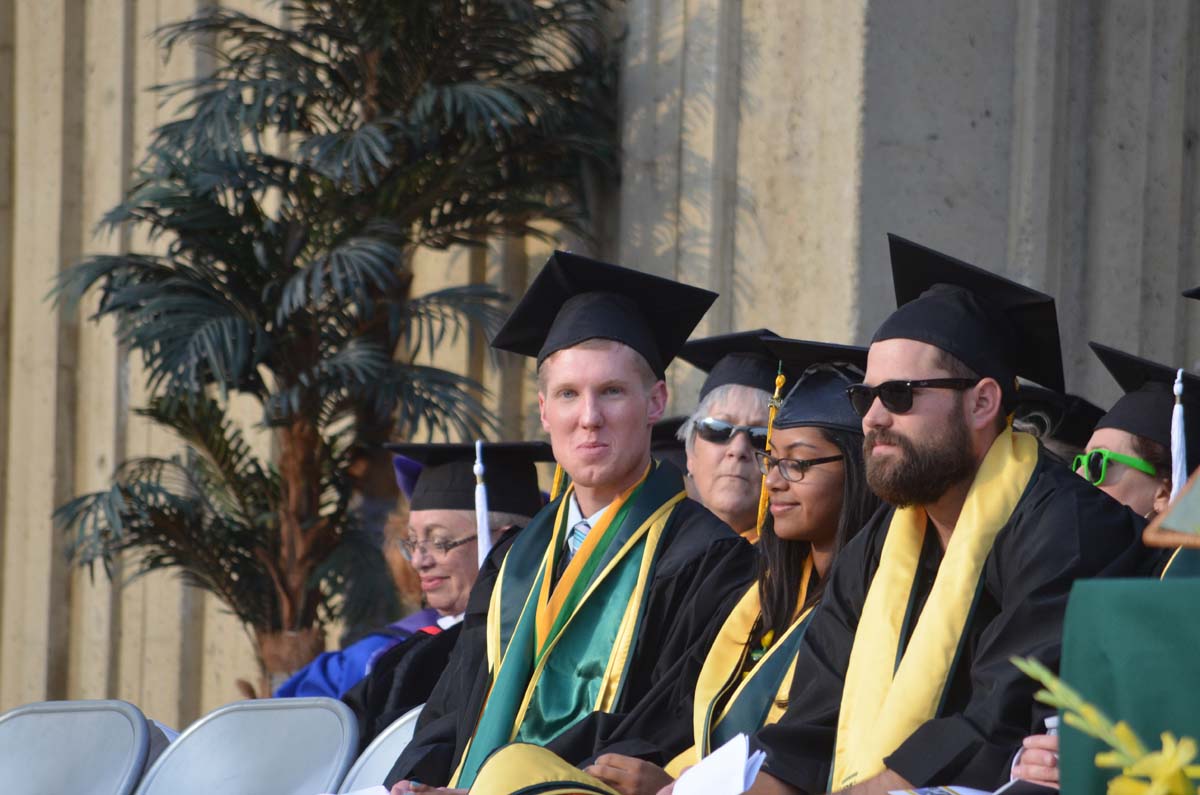 People enjoying Commencement
