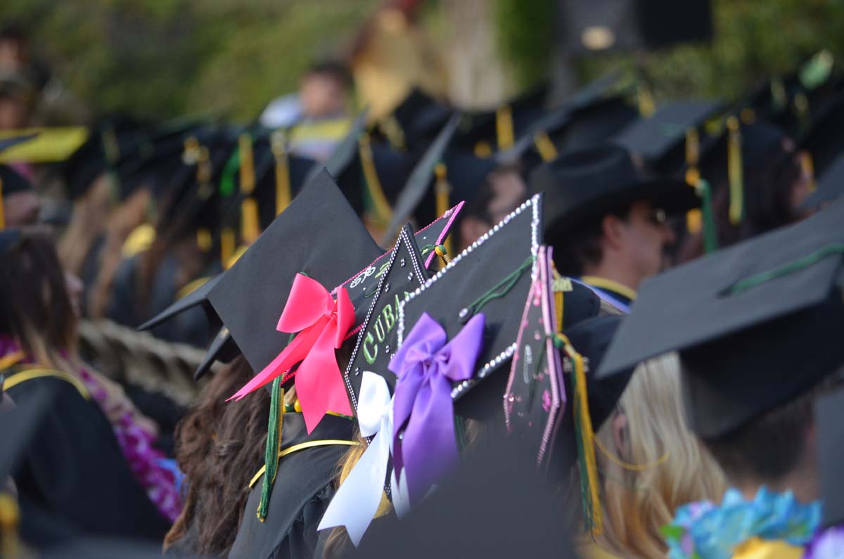 People enjoying Commencement