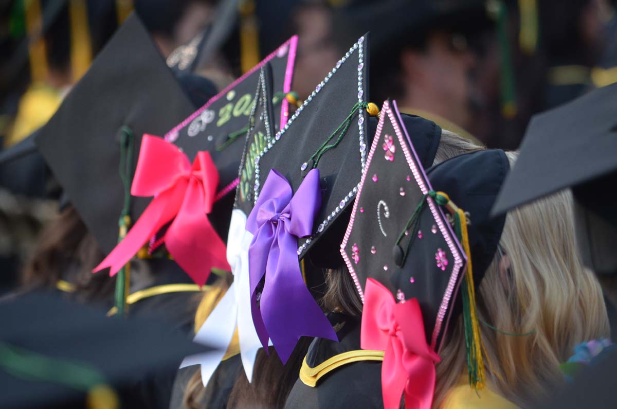 People enjoying Commencement