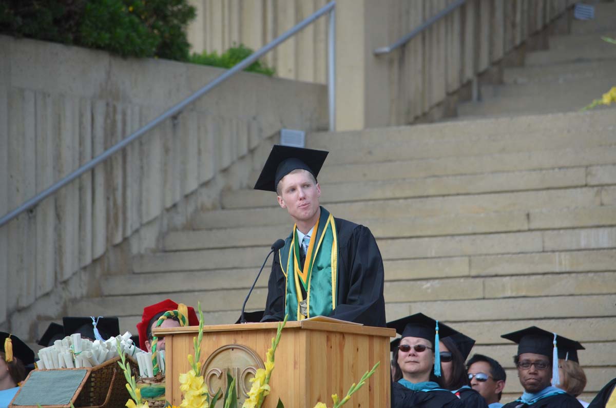 People enjoying Commencement