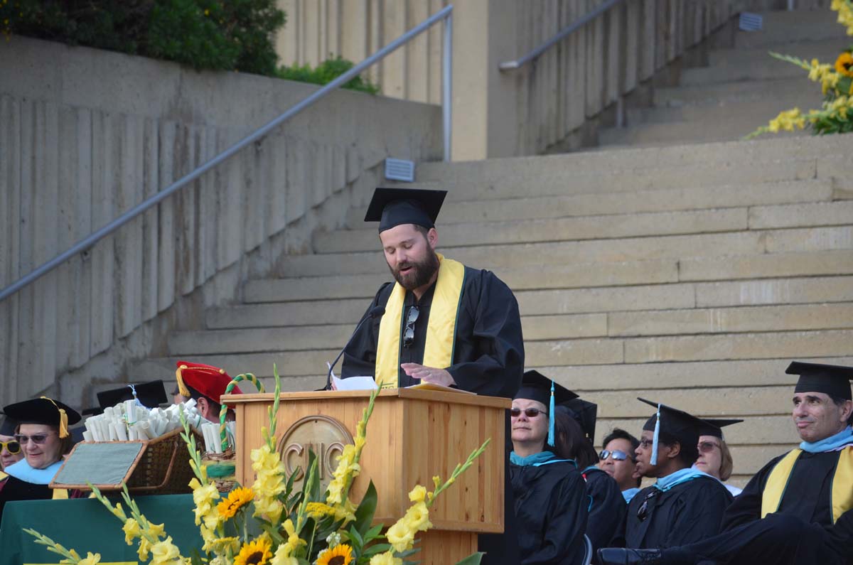 People enjoying Commencement