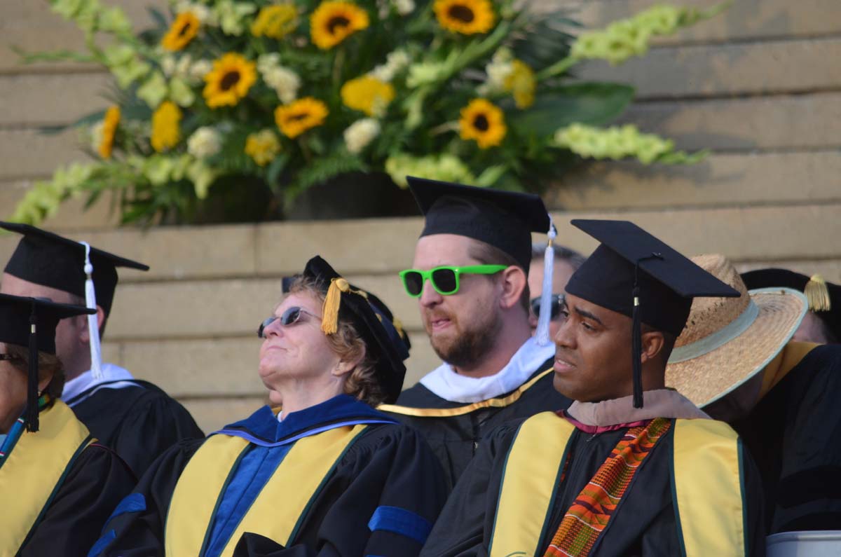 People enjoying Commencement