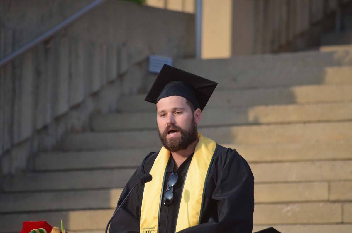 People enjoying Commencement