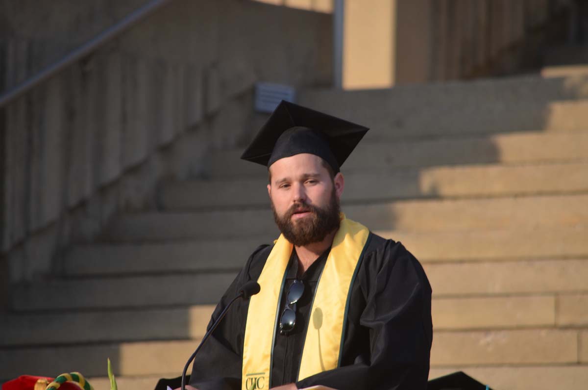 People enjoying Commencement