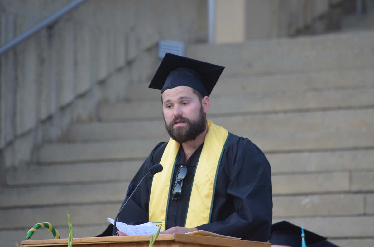 People enjoying Commencement