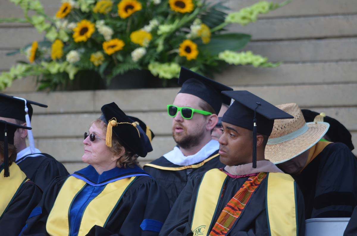 People enjoying Commencement