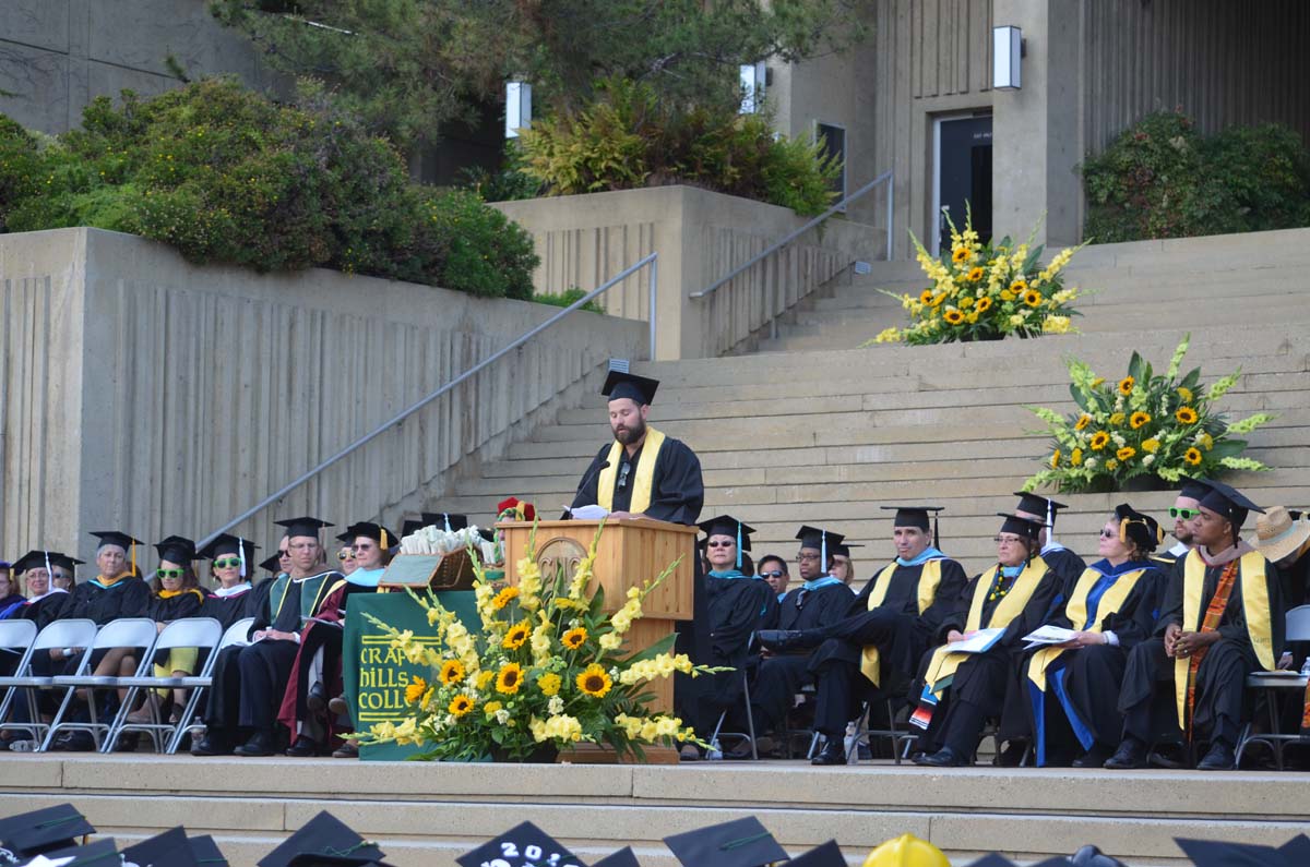 People enjoying Commencement