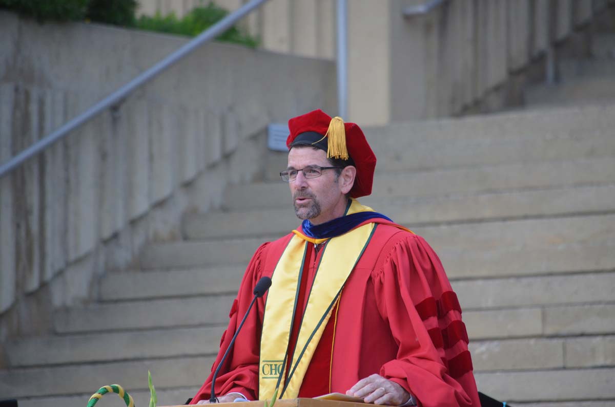 People enjoying Commencement