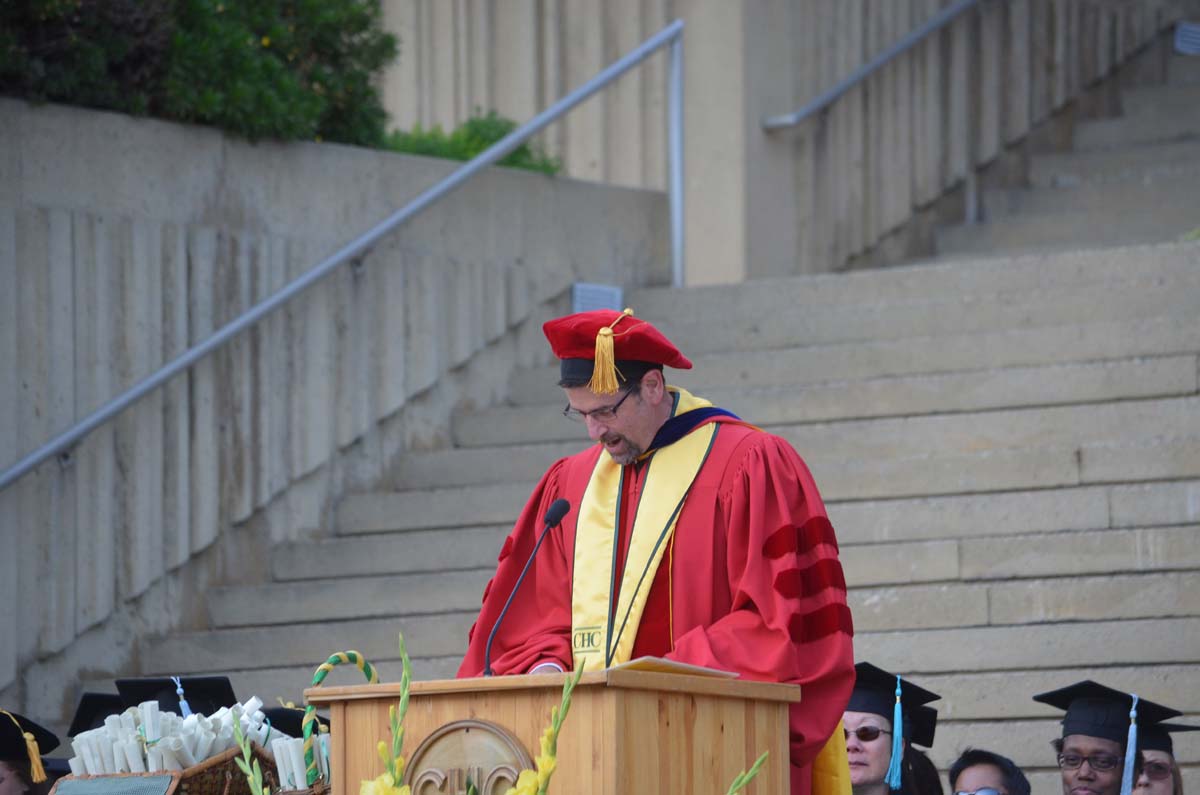 People enjoying Commencement