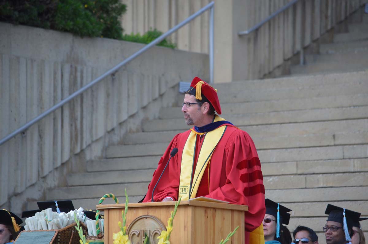 People enjoying Commencement