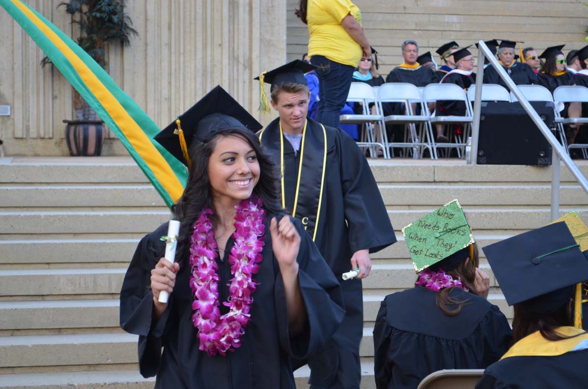 People enjoying Commencement