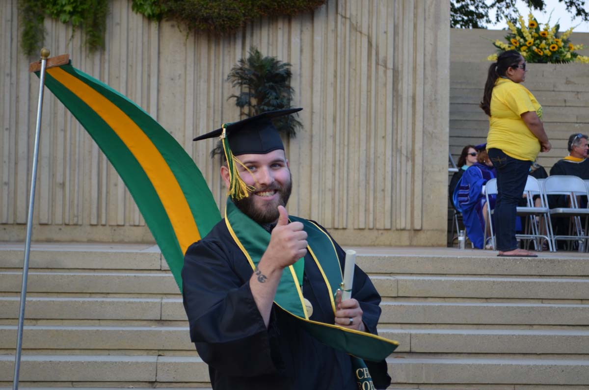 People enjoying Commencement