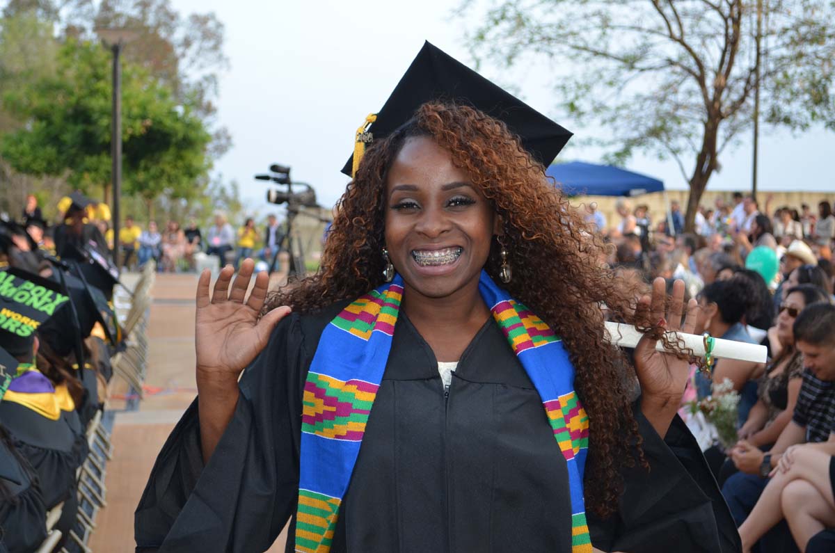 People enjoying Commencement