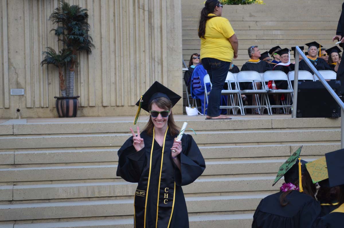 People enjoying Commencement