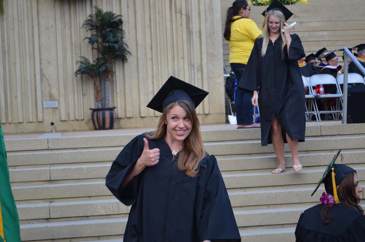 People enjoying Commencement