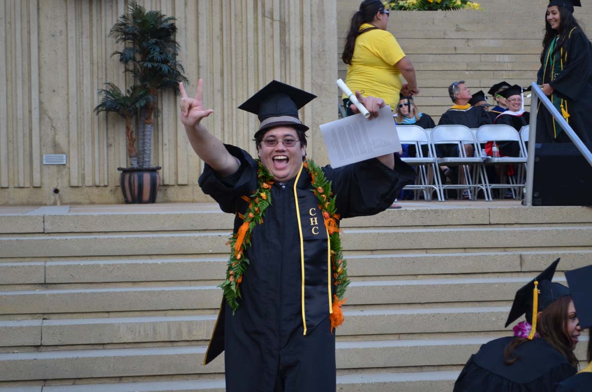 People enjoying Commencement