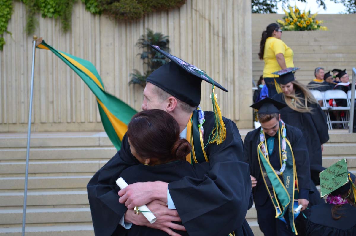 People enjoying Commencement