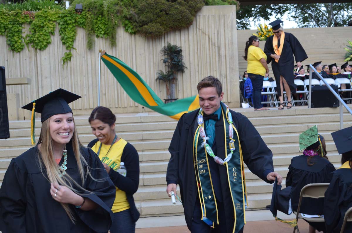 People enjoying Commencement