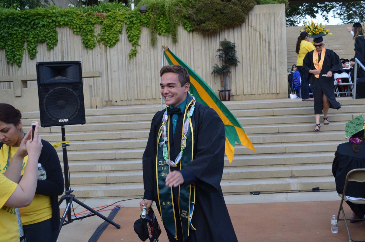People enjoying Commencement