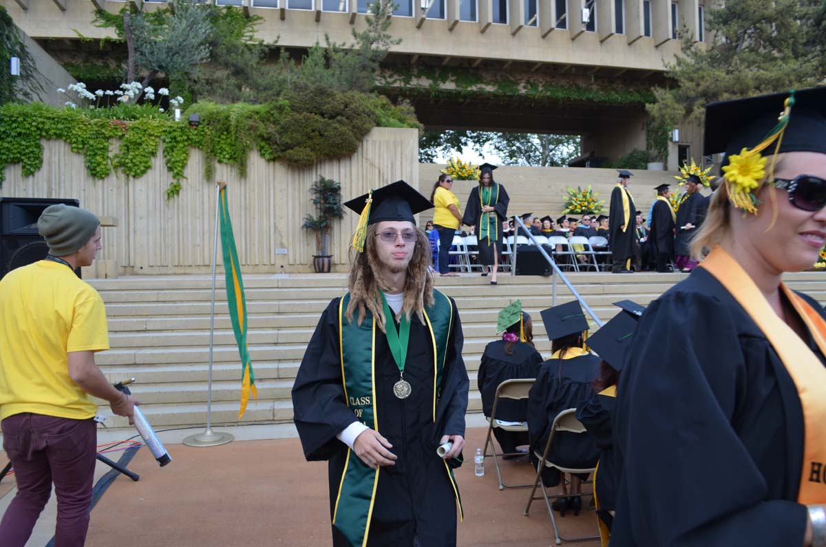 People enjoying Commencement