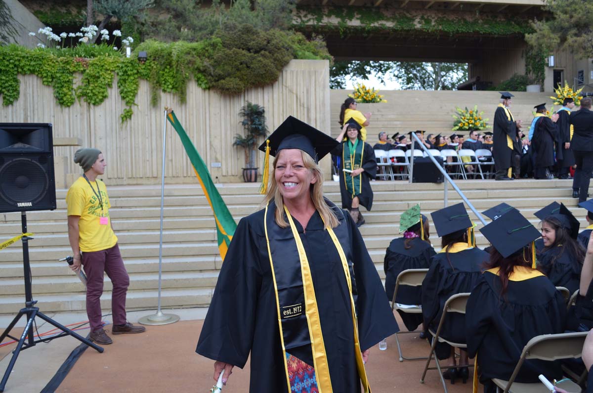 People enjoying Commencement