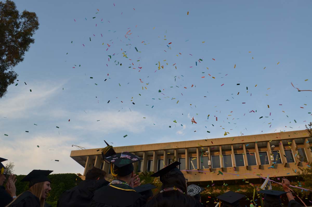 People enjoying Commencement
