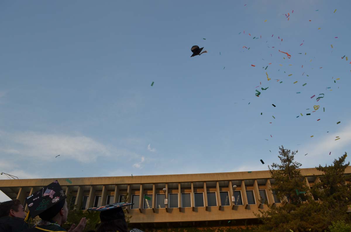 People enjoying Commencement