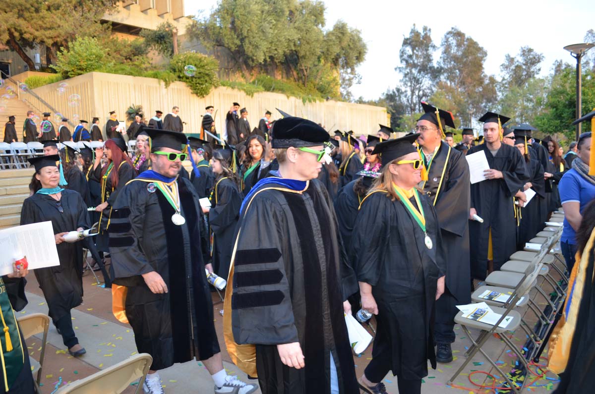 People enjoying Commencement