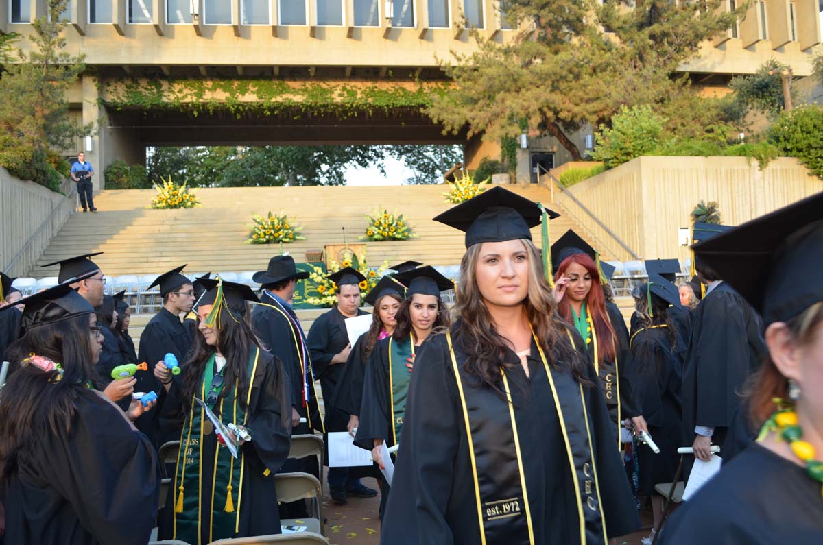 People enjoying Commencement