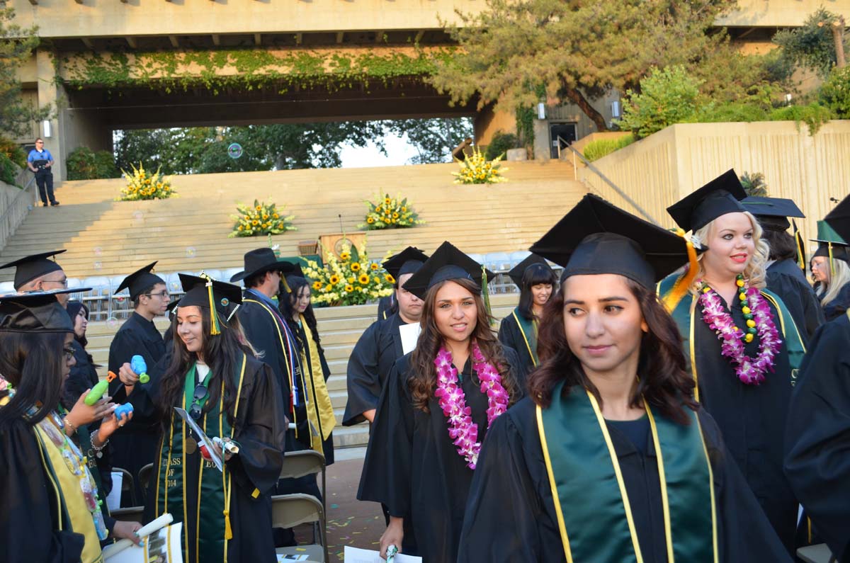 People enjoying Commencement