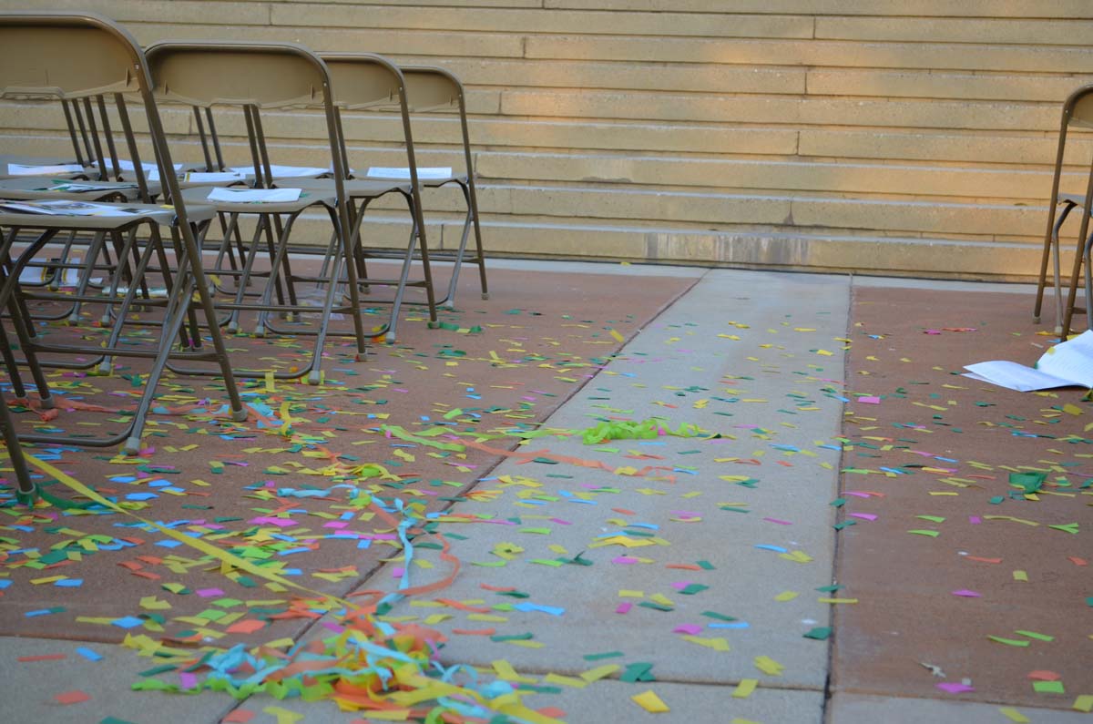 People enjoying Commencement