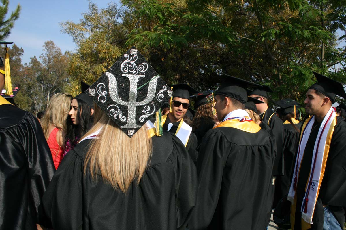 People enjoying Commencement