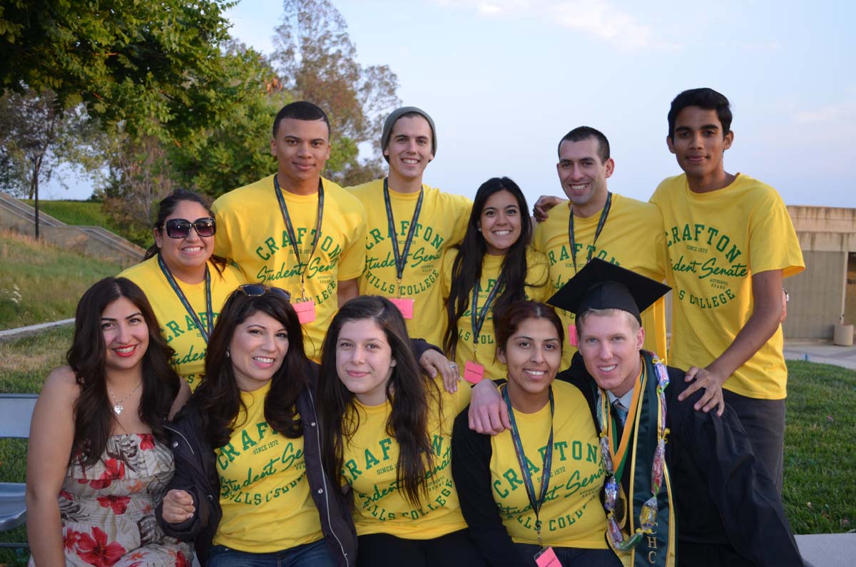 People enjoying Commencement