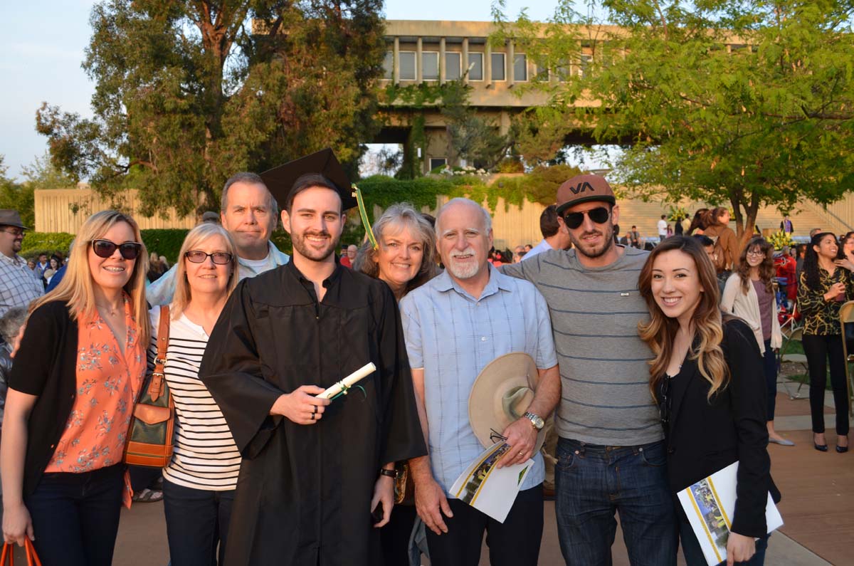 People enjoying Commencement