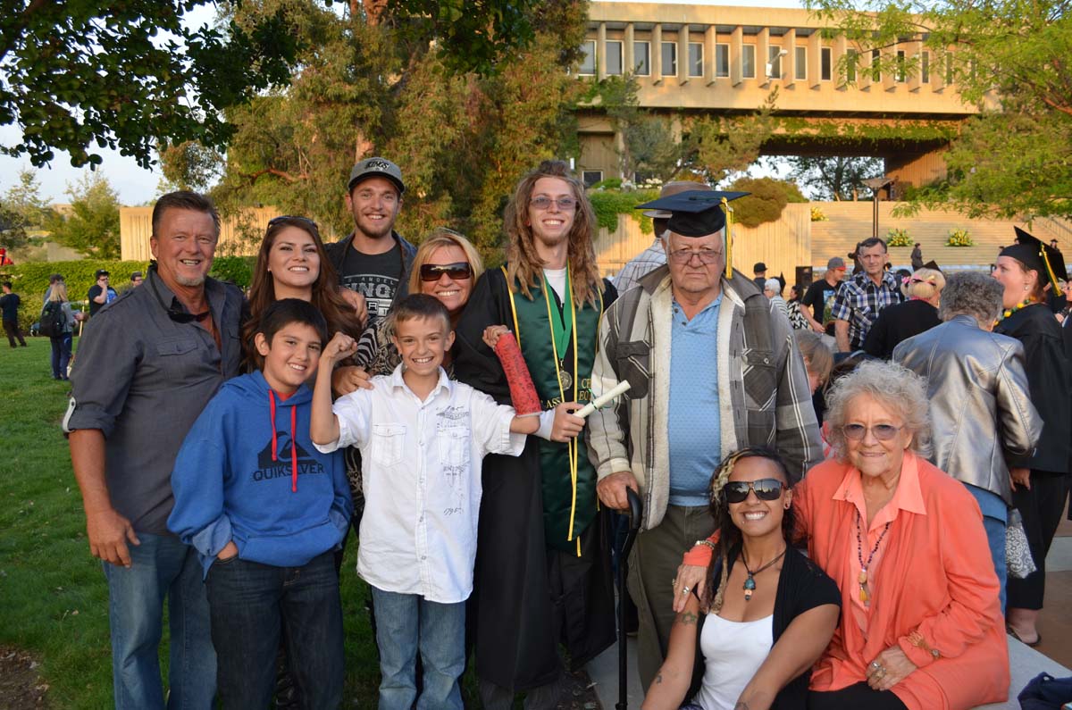 People enjoying Commencement