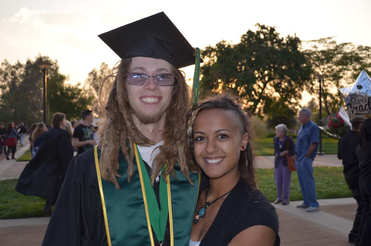 People enjoying Commencement