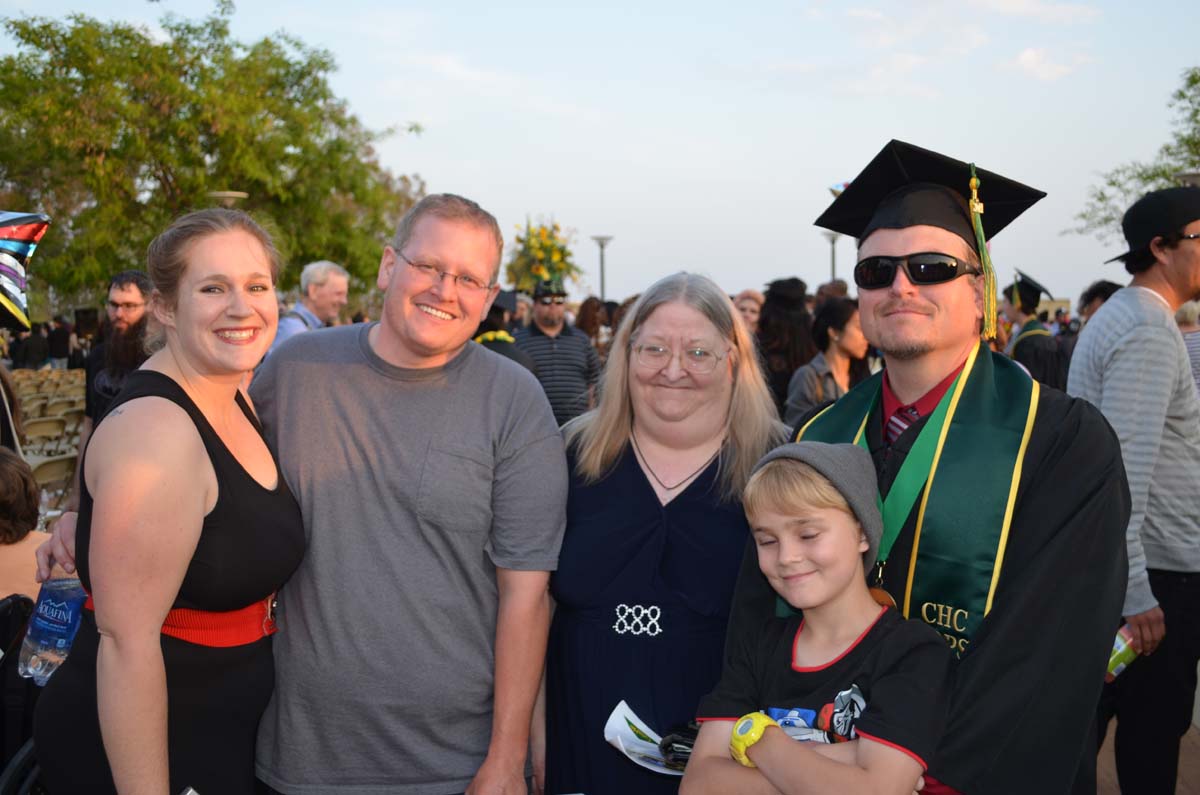 People enjoying Commencement
