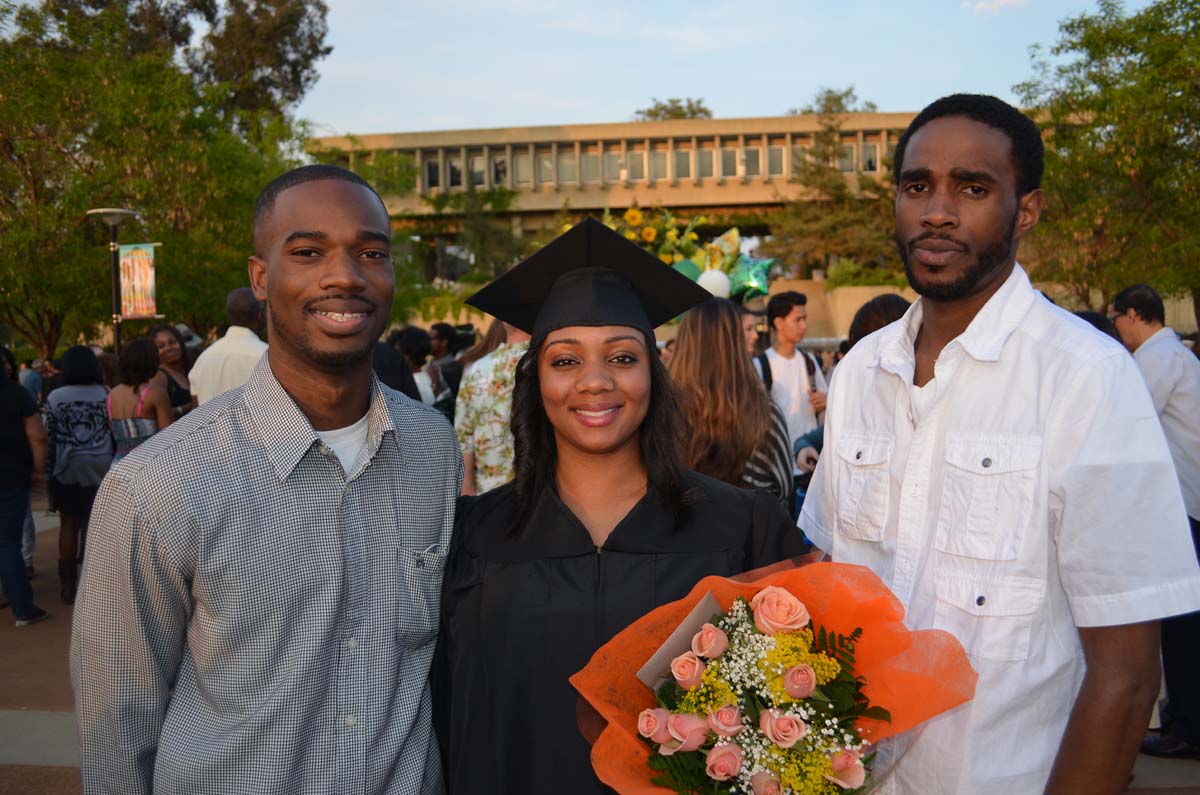 People enjoying Commencement