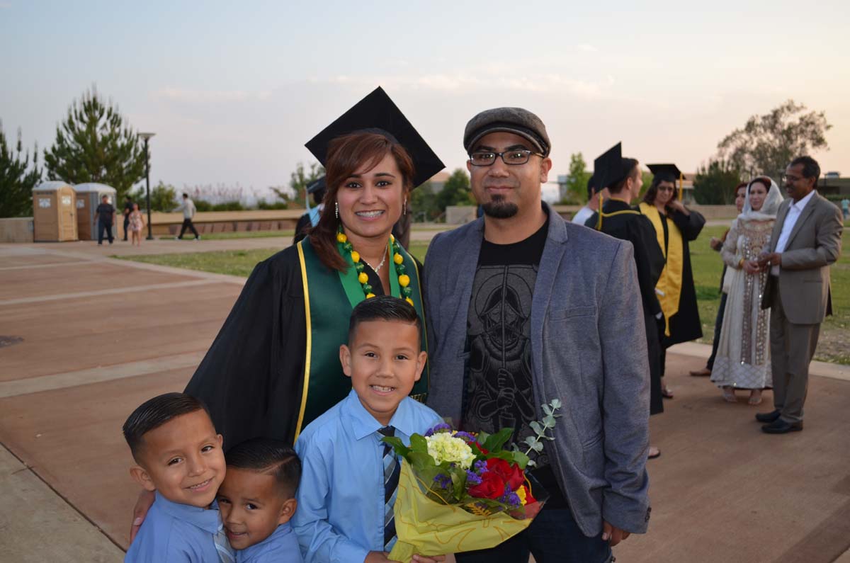People enjoying Commencement
