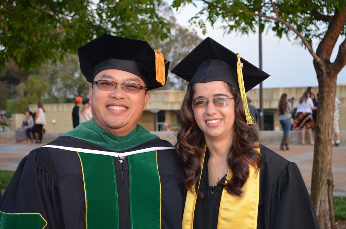 People enjoying Commencement