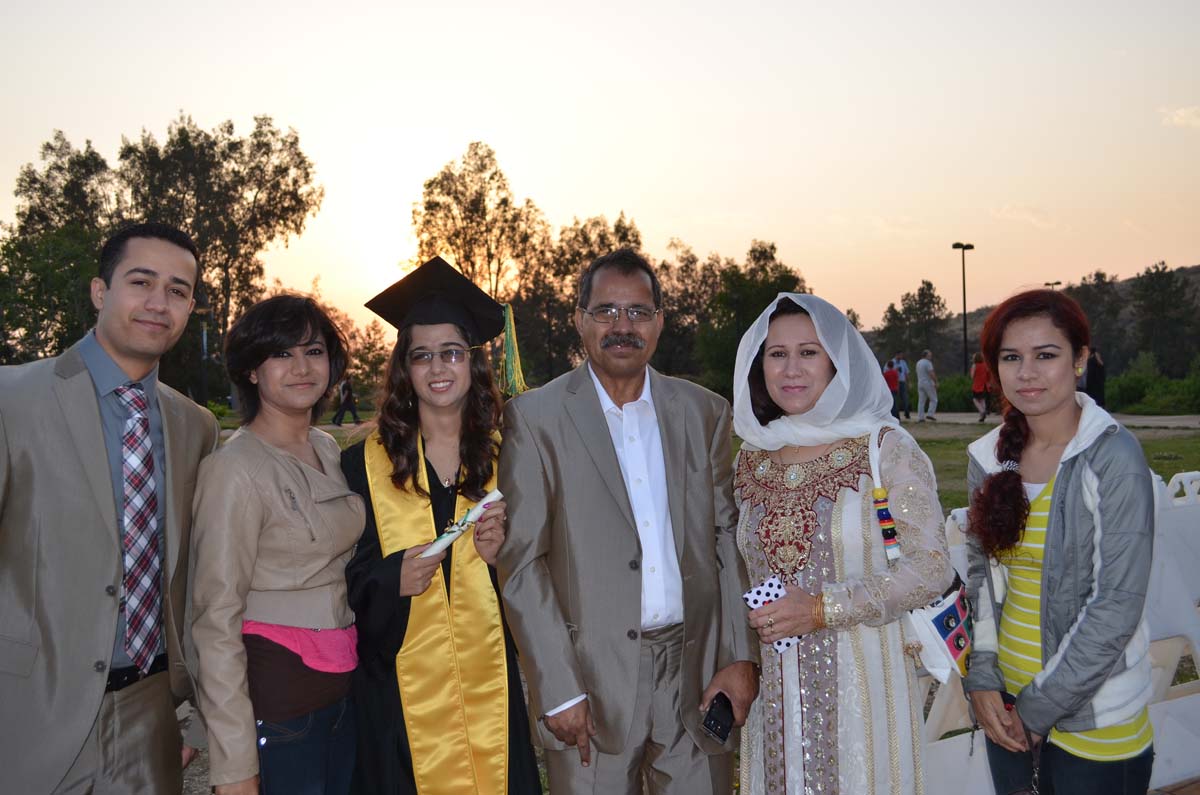 People enjoying Commencement