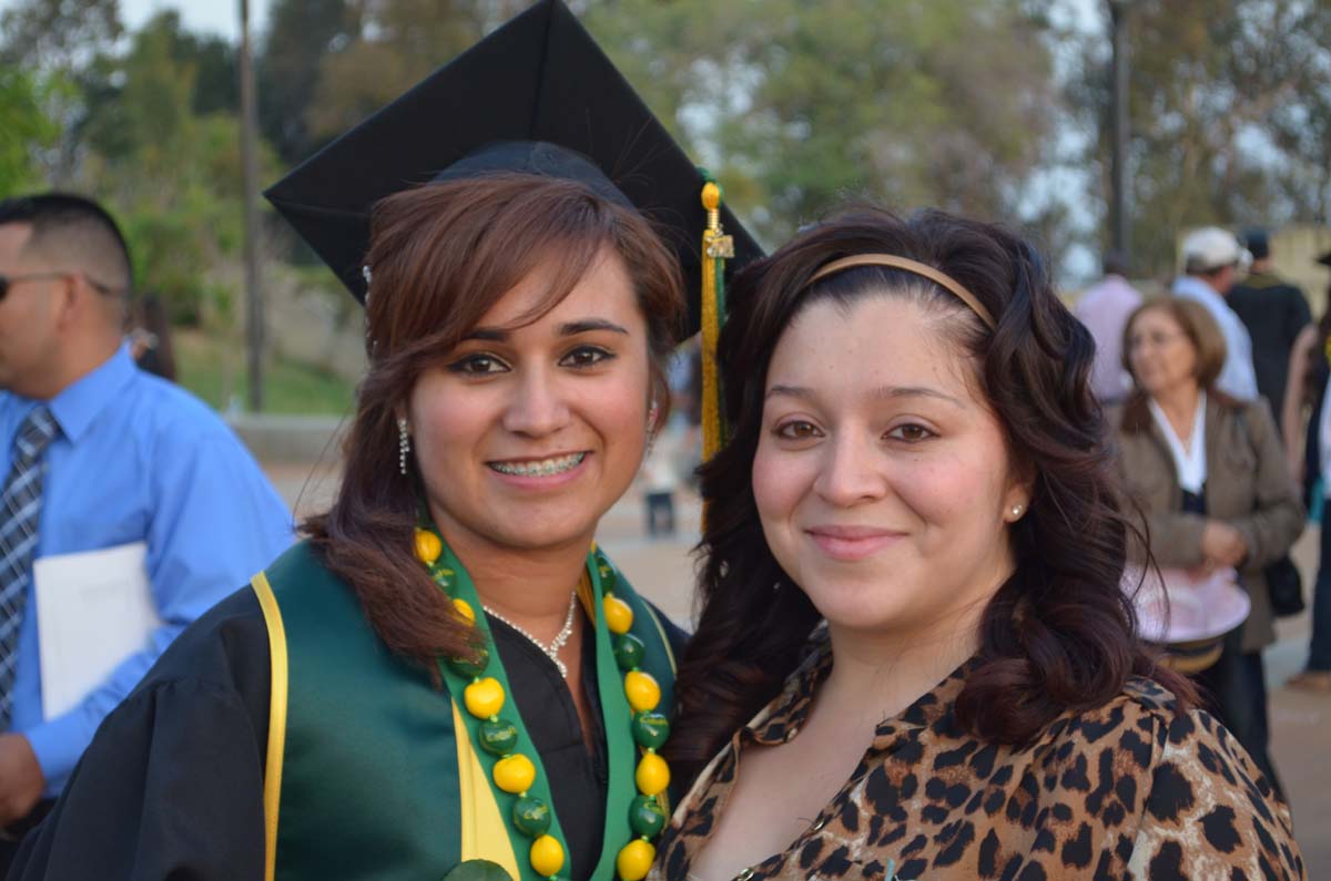 People enjoying Commencement