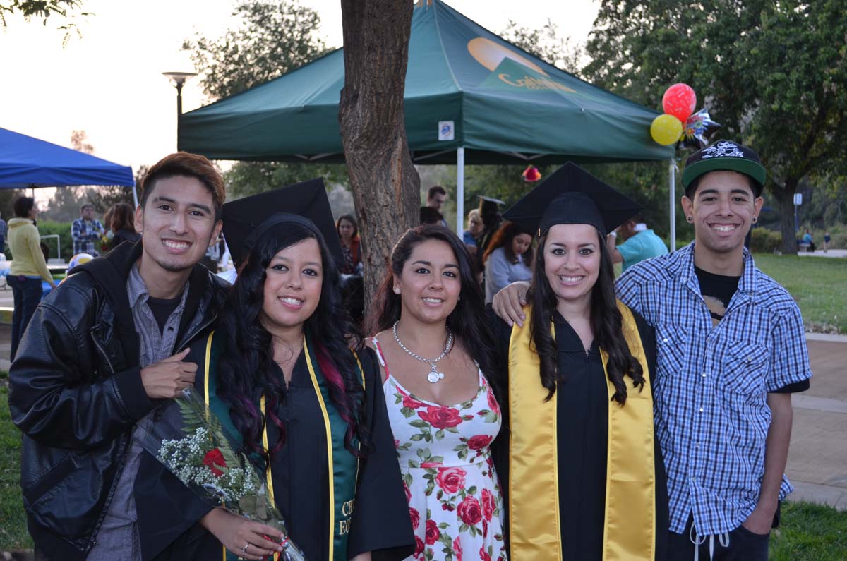 People enjoying Commencement