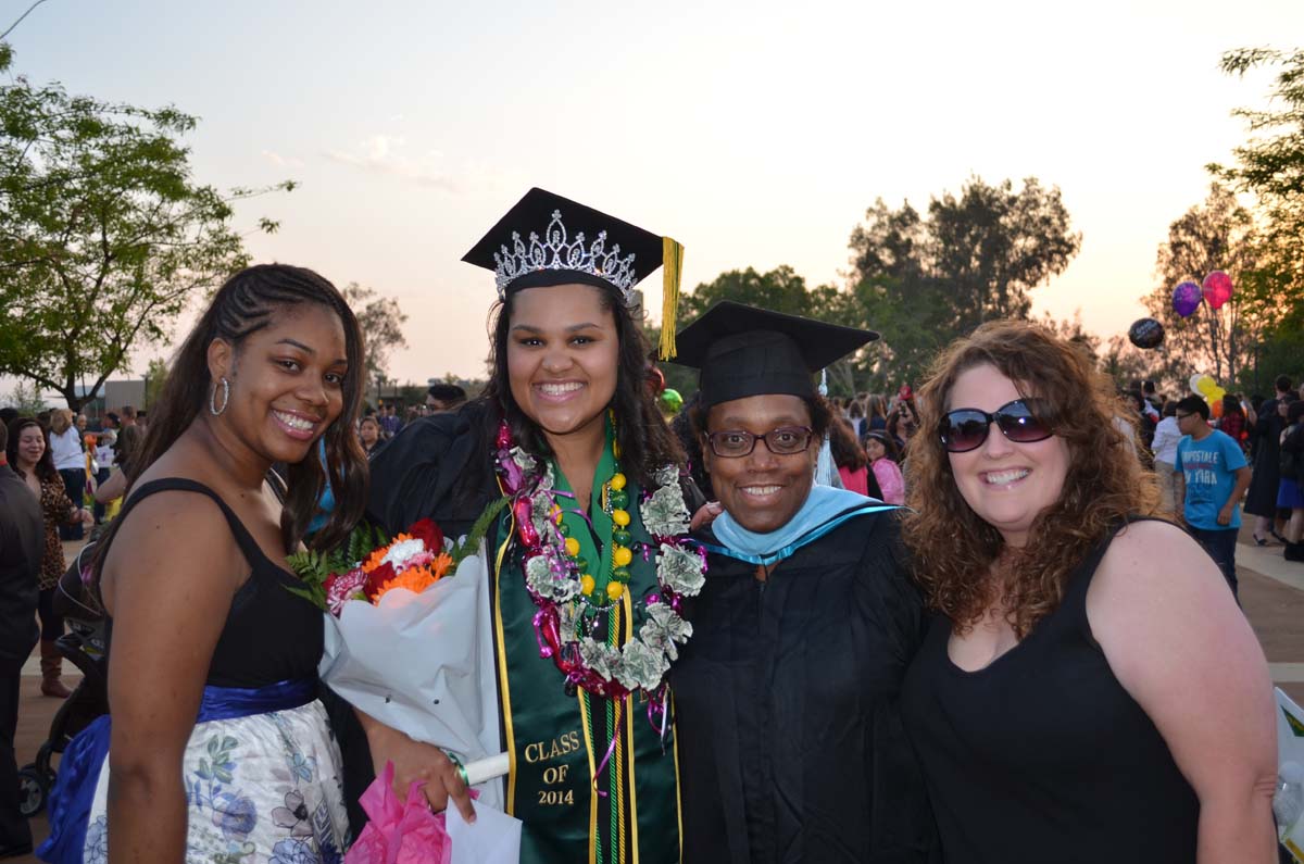 People enjoying Commencement