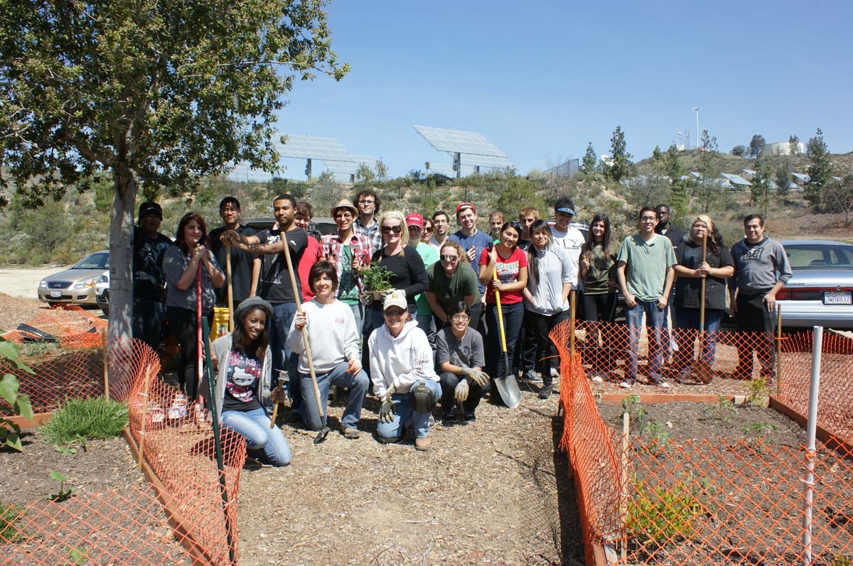People at the community garden