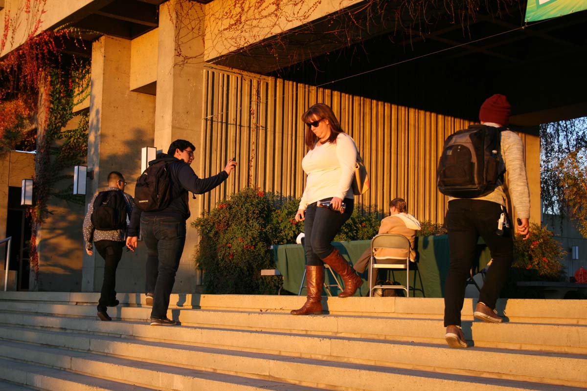 Students on campus