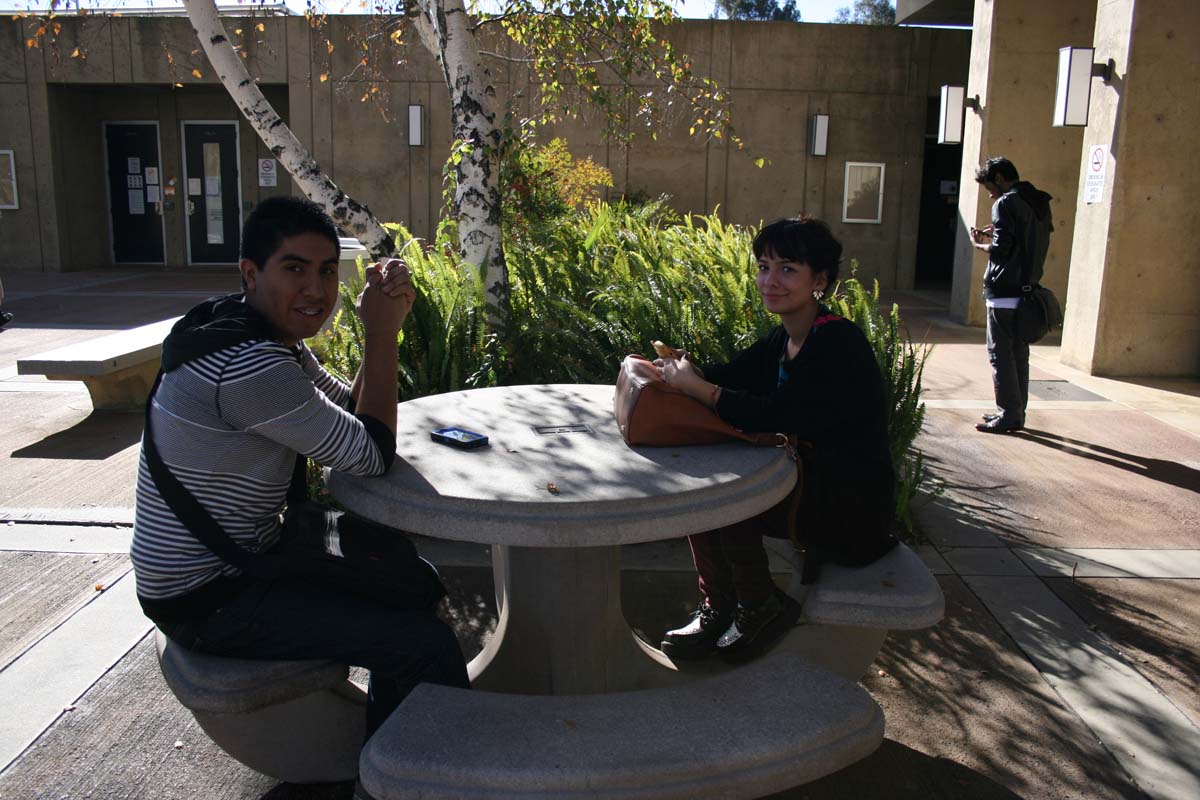 Students on campus