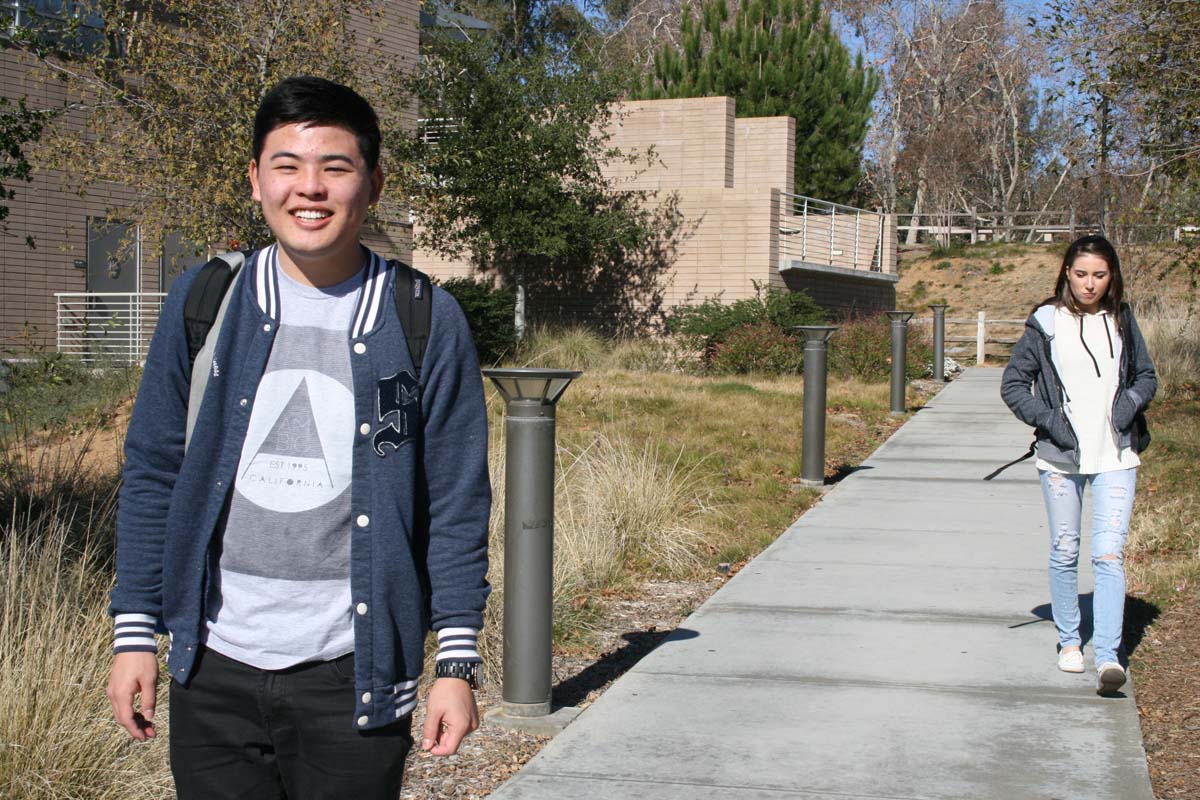 Students on campus