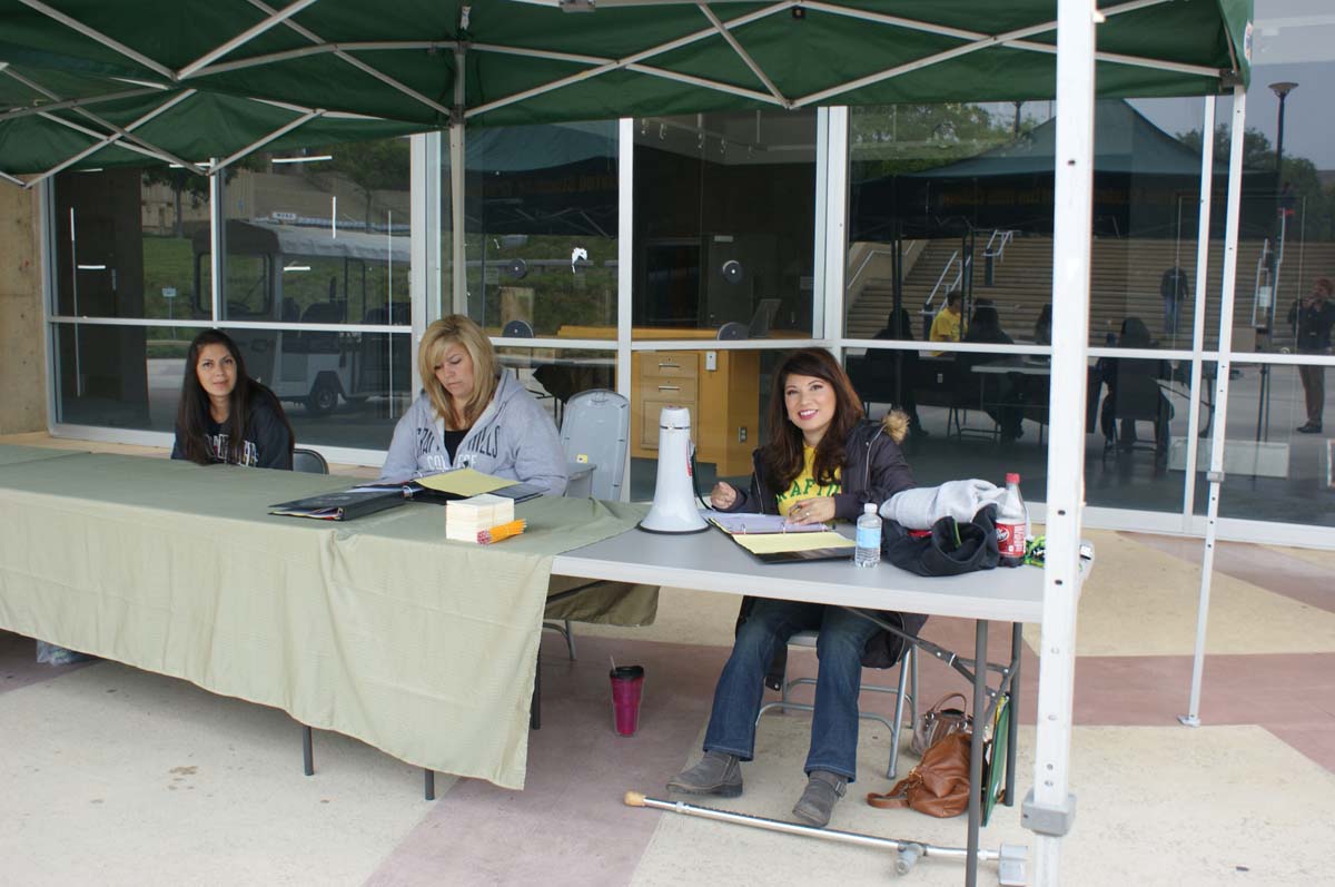 People enjoying the Grad Breakfast