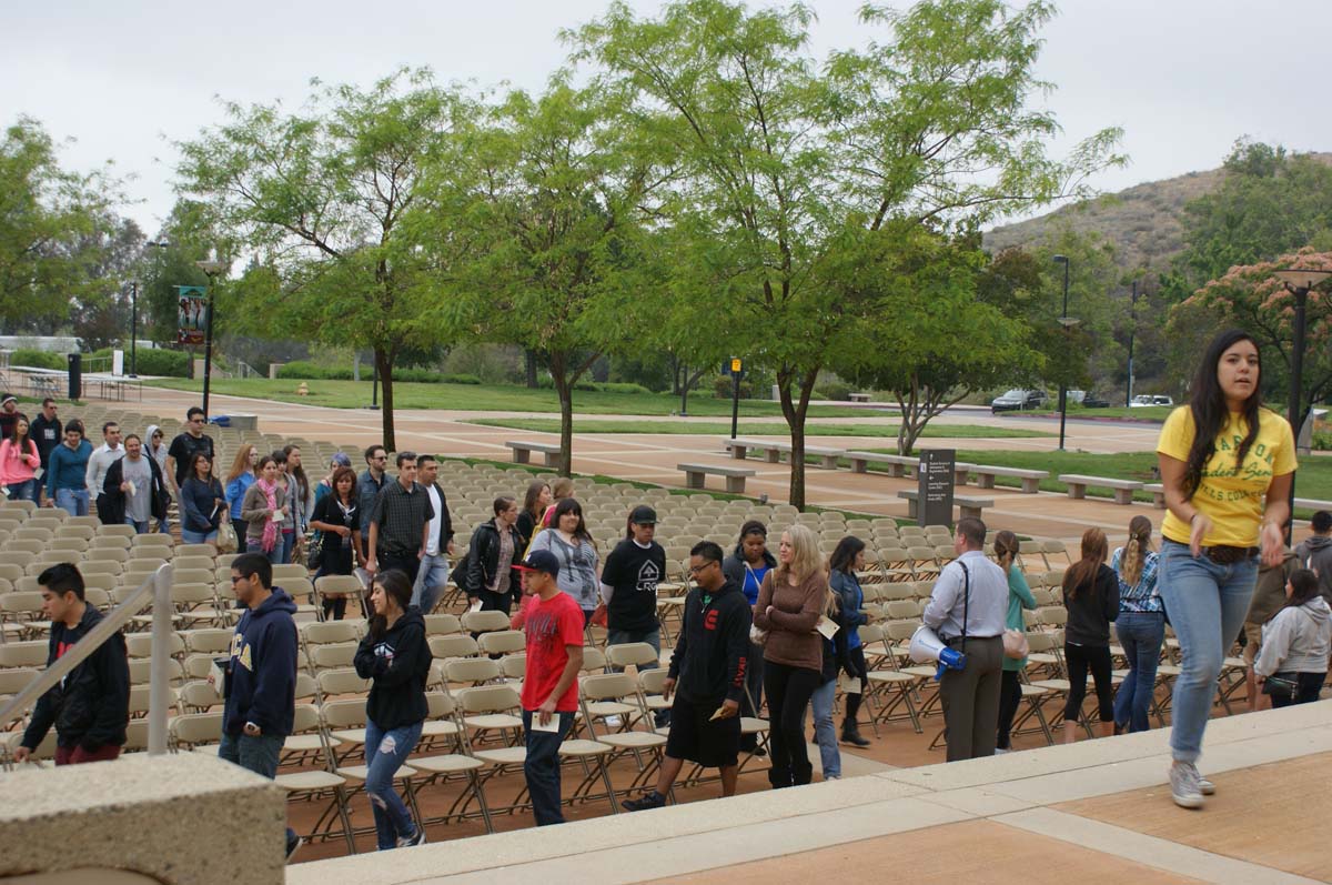 People enjoying the Grad Breakfast
